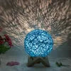 Creative Linen Table Lamp with LED Intelligent USB, Remote Control, and Rattan Ball